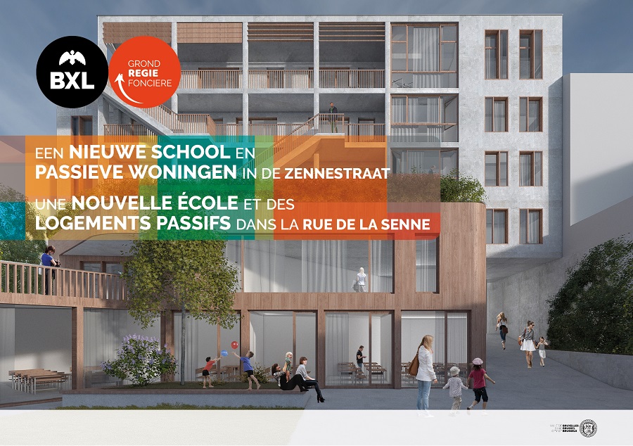Nieuwe school en passieve woningen in Zennestraat