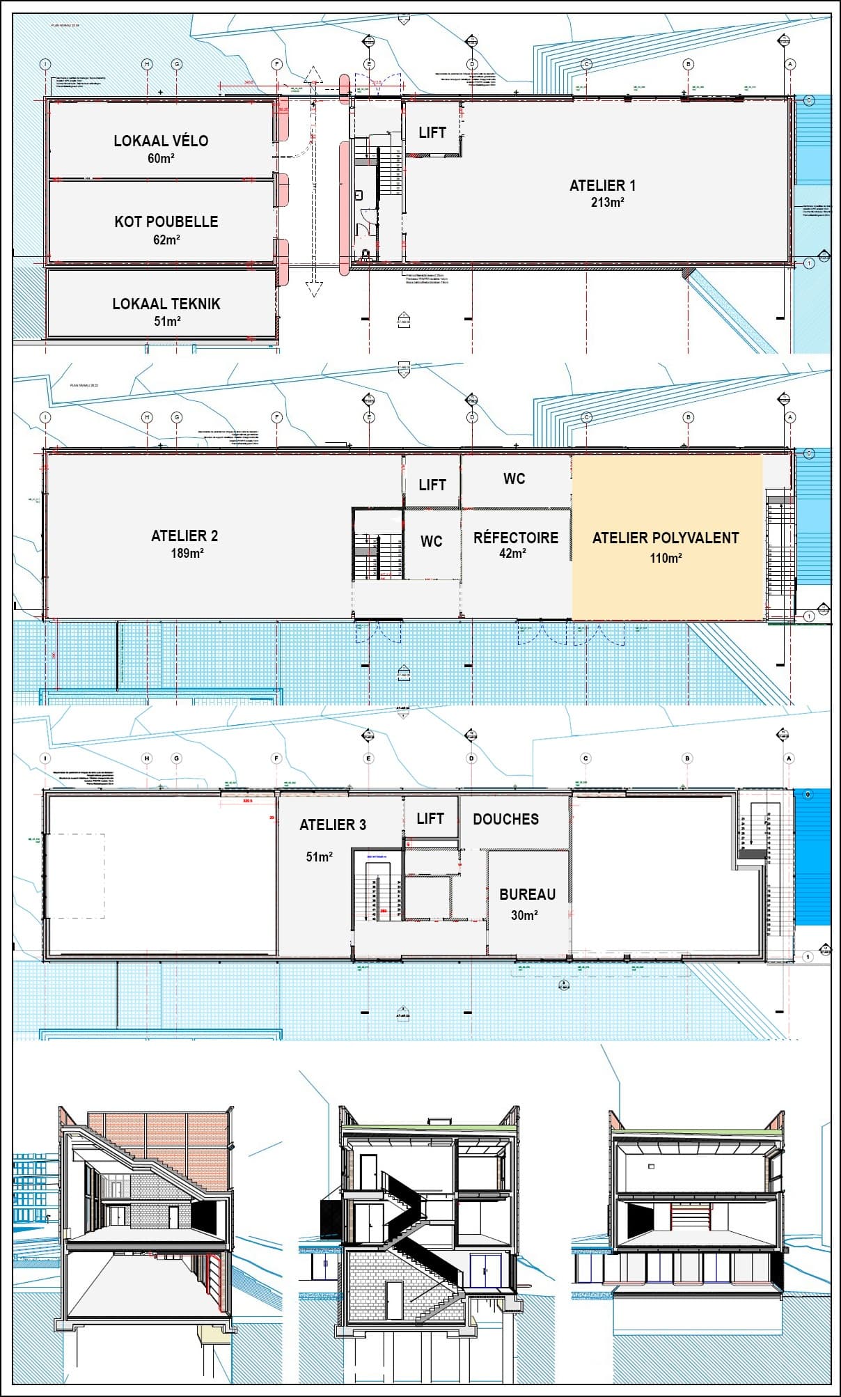 Architectuurplan van het Open Atelier