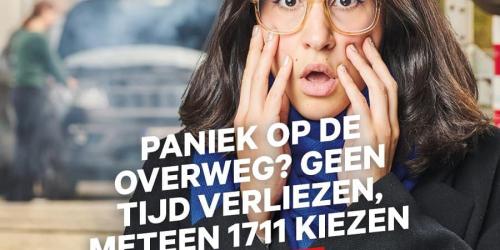 Bel 1711 bij een noodgeval aan een overweg!