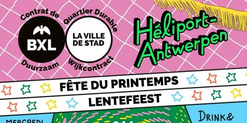Lentefeest van het wijkcontract Héliport-Antwerpen