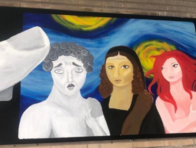 Street art-muren in de Van der Weydentunnel